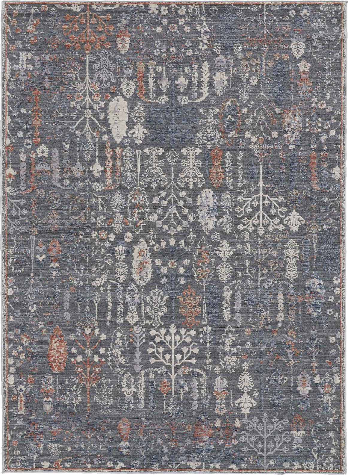 Feizy Thackery 39D1F Charcoal/Ivory Area Rug main image