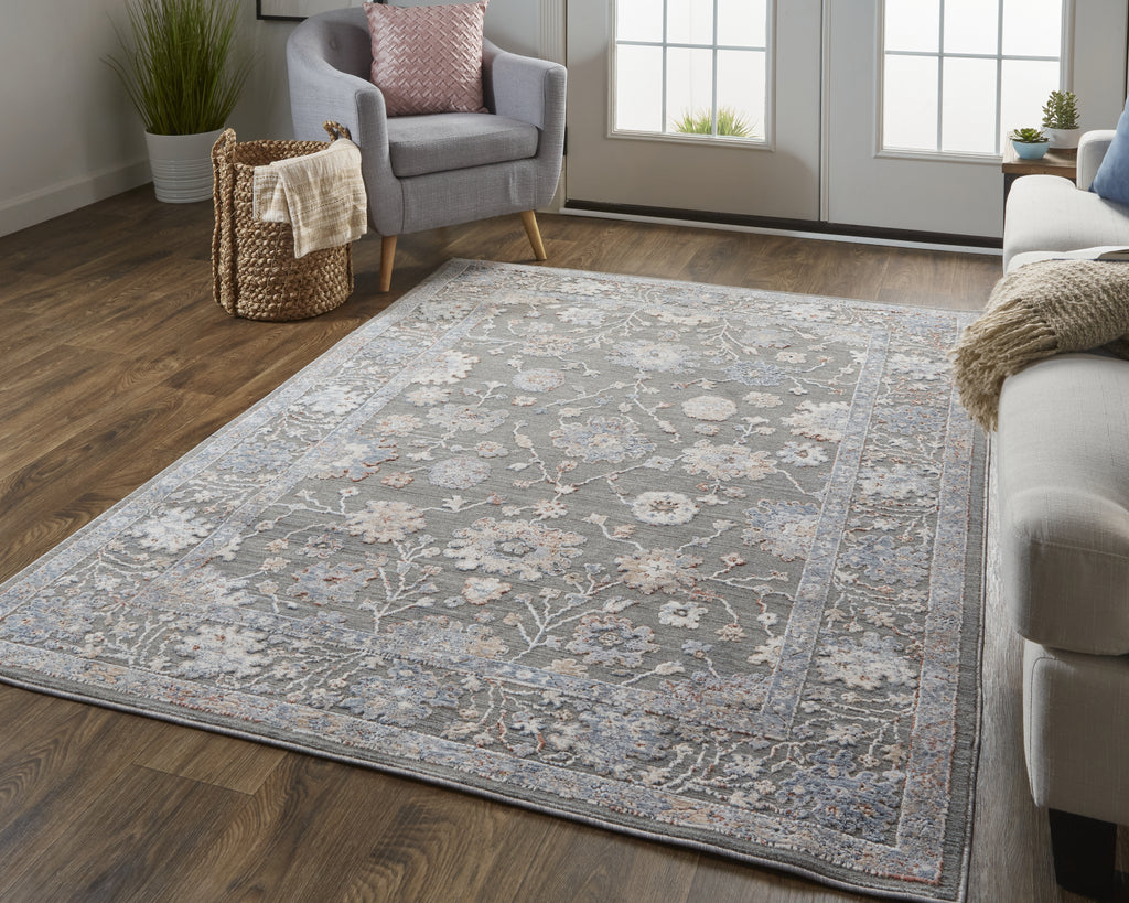 Feizy Thackery 39D2F Charcoal/Multi Area Rug Lifestyle Image Feature