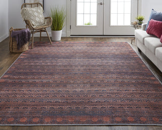 Feizy Voss 39H4F Tan/Blue Area Rug Lifestyle Image Feature