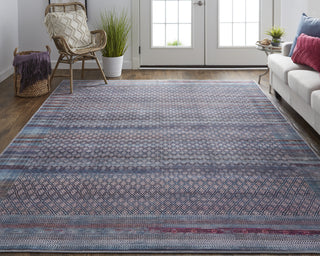 Feizy Voss 39H7F Aqua/Multi Area Rug Lifestyle Image Feature