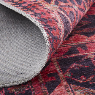 Feizy Voss 39H9F Pink/Multi Area Rug Corner Image with Rug Pad