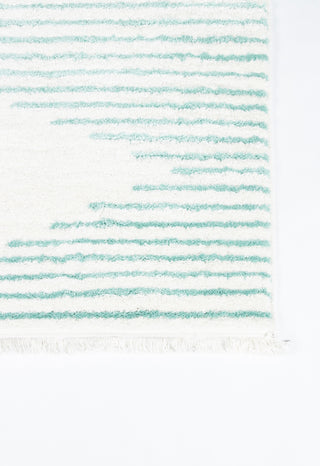 Momeni Ferris FRR-1 Aqua Area Rug by Novogratz Corner Image