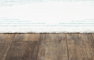 Momeni Ferris FRR-1 Aqua Area Rug by Novogratz Close up