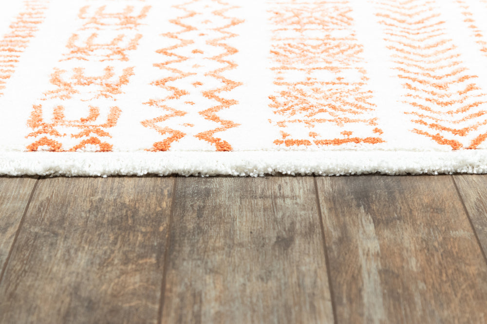 Momeni Ferris FRR-2 Coral Area Rug by Novogratz Close up Feature