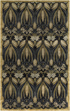 Fitzgerald FGD-1004 Black Hand Tufted Area Rug by Surya 5' X 7'6''