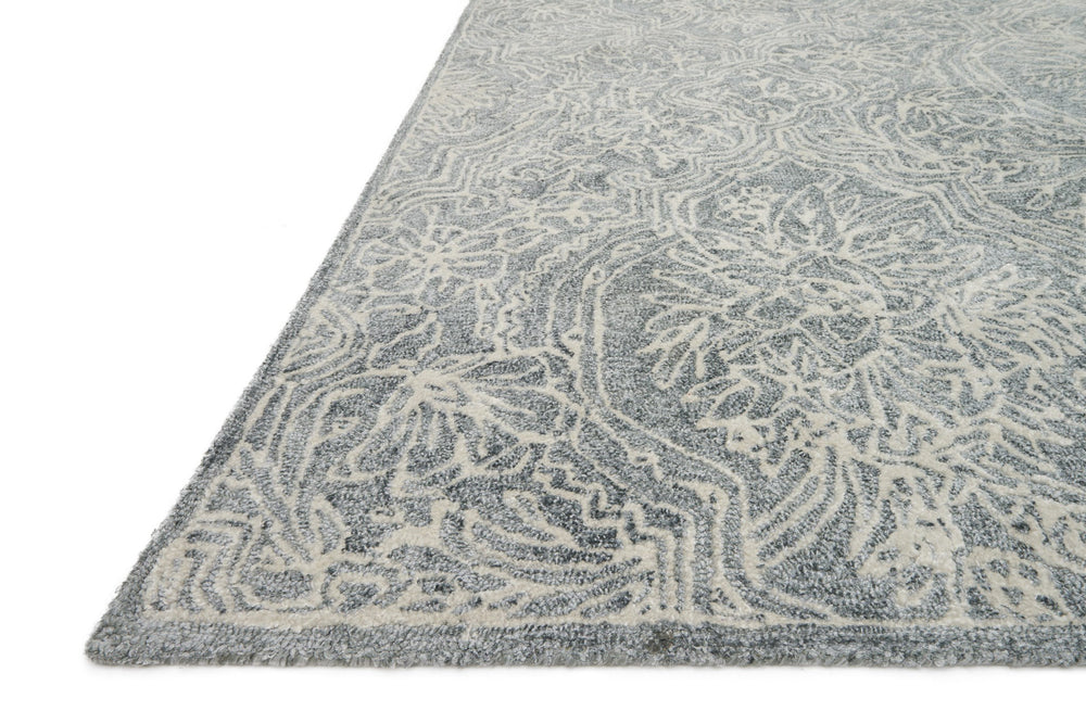 Loloi Filigree FI-02 Silver Area Rug Corner Feature