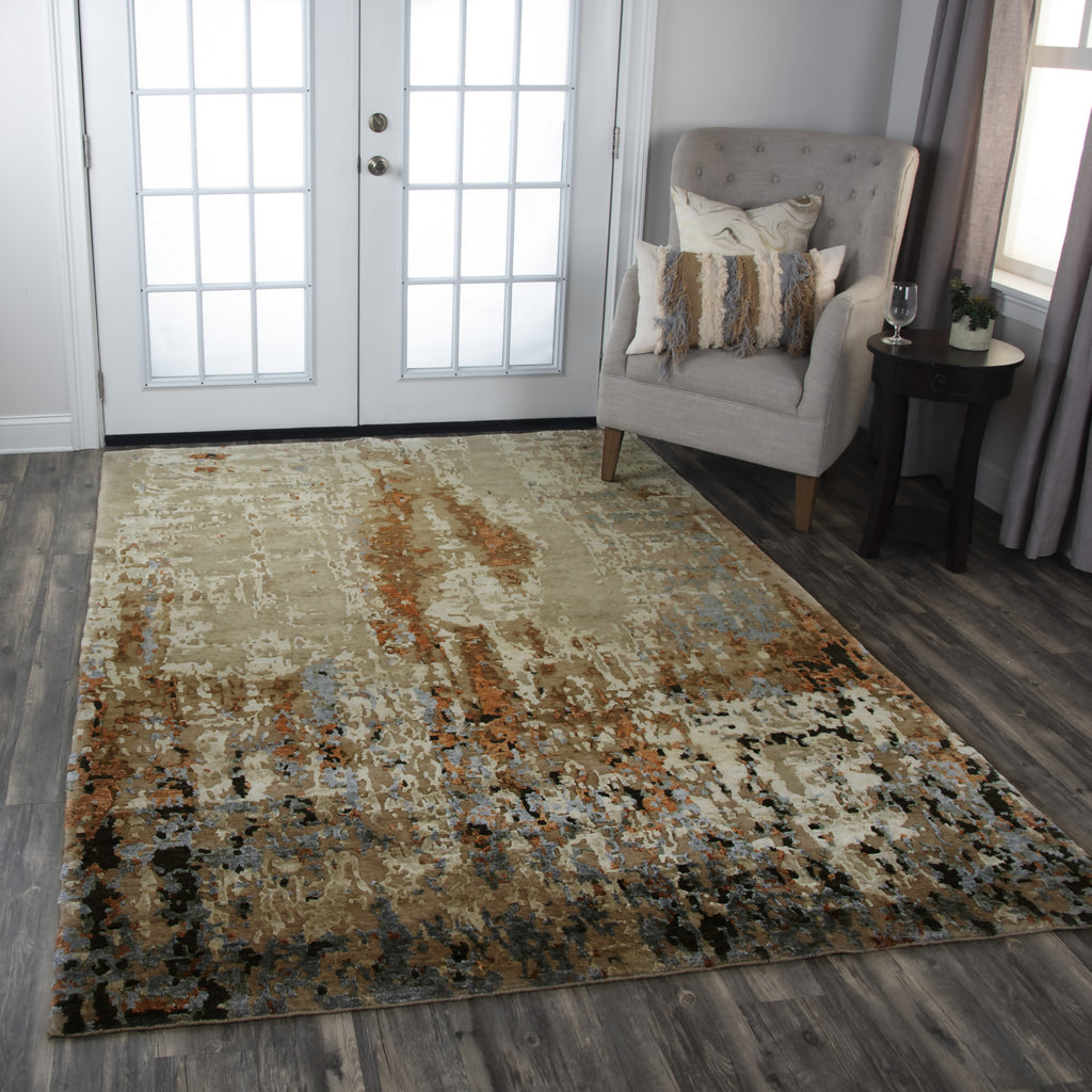 Rizzy Finesse FIN110 Beige Area Rug Room Scene Featured 