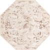 Unique Loom Finsbury T-FBRY1 Beige Area Rug Octagon Top-down Image