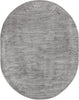 Unique Loom Finsbury T-FBRY2 Gray Area Rug Oval Top-down Image