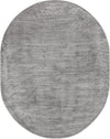 Unique Loom Finsbury T-FBRY2 Gray Area Rug Oval Top-down Image