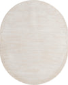 Unique Loom Finsbury T-FBRY2 Ivory Area Rug Oval Top-down Image