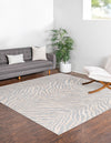 Unique Loom Finsbury T-FBRY3 Gray and Ivory Area Rug Square Lifestyle Image