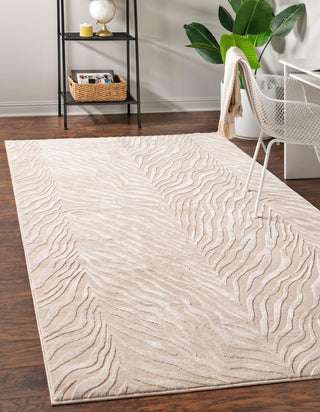 Unique Loom Finsbury T-FBRY3 Ivory Beige Area Rug Rectangle Lifestyle Image