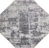Unique Loom Finsbury T-FBRY4 Gray Area Rug Octagon Top-down Image
