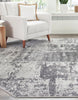 Unique Loom Finsbury T-FBRY4 Gray Area Rug Octagon Lifestyle Image