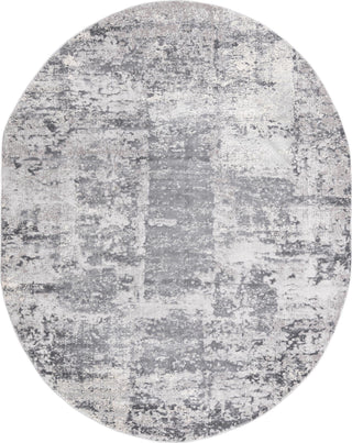 Unique Loom Finsbury T-FBRY4 Gray Area Rug Oval Lifestyle Image