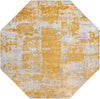 Unique Loom Finsbury T-FBRY4 Yellow Area Rug Octagon Top-down Image