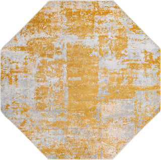 Unique Loom Finsbury T-FBRY4 Yellow Area Rug Octagon Top-down Image