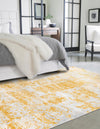 Unique Loom Finsbury T-FBRY4 Yellow Area Rug Rectangle Lifestyle Image