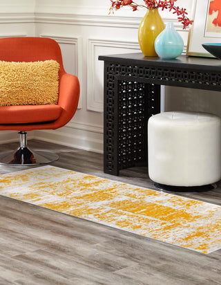 Unique Loom Finsbury T-FBRY4 Yellow Area Rug Runner Lifestyle Image