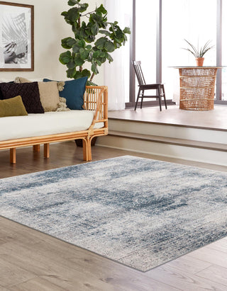 Unique Loom Finsbury T-FBRY6 Blue Area Rug Square Lifestyle Image