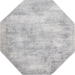Unique Loom Finsbury T-FBRY6 Gray Area Rug Octagon Top-down Image