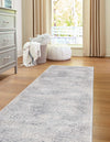 Unique Loom Finsbury T-FBRY6 Gray Area Rug Runner Lifestyle Image