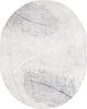 Unique Loom Finsbury T-FBRY7 Gray Area Rug Oval Top-down Image