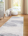Unique Loom Finsbury T-FBRY7 Gray Area Rug Runner Lifestyle Image