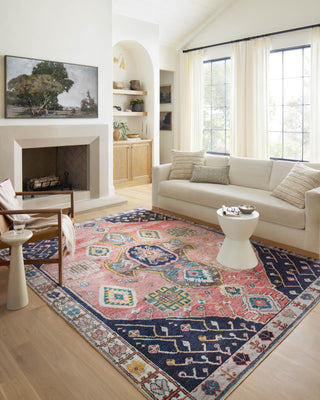 Loloi II Fiona B20331 Rust/Navy Area Rug Lifestyle Image Feature