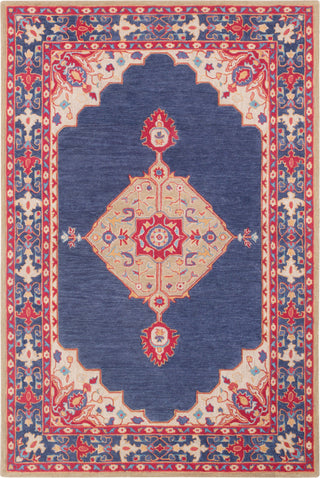 Surya Fire Work FIR-1005 Navy Bright Red Khaki Mustard Teal Tan Area Rug main image