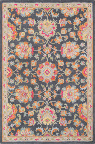 Surya Fire Work FIR-1008 Charcoal Khaki Burnt Orange Denim Grass Green Bright Yellow Pink Area Rug main image