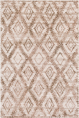 Surya Flokati FKT-2305 Camel Dark Brown Light Gray White Area Rug Mirror main image