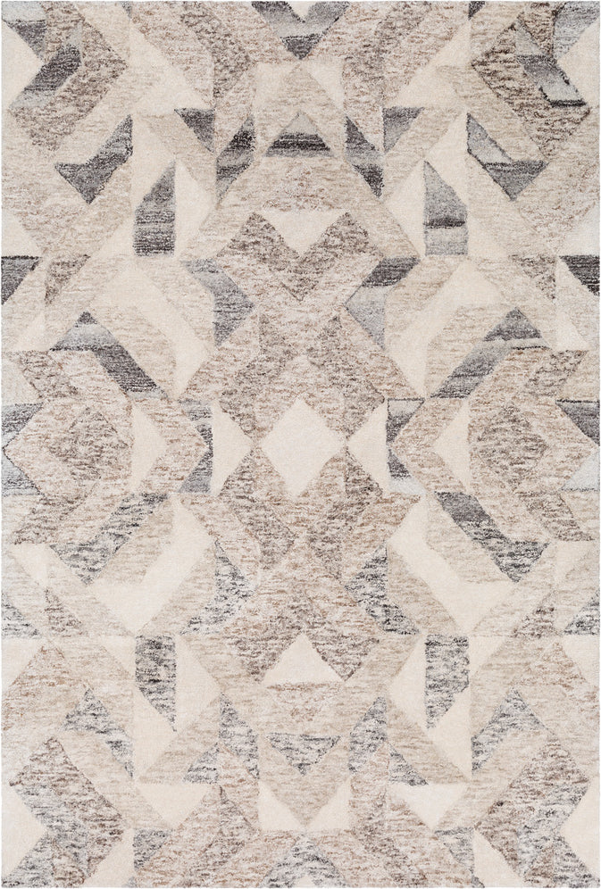 Surya Falcon FLC-8002 Camel Dark Brown Beige Taupe Black Butter Area Rug Mirror main image