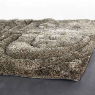 Chandra Flemish FLE-51104 Taupe/Cream/Beige Area Rug Corner Shot