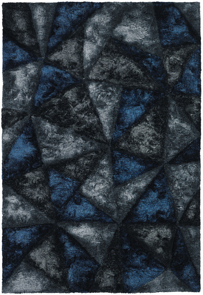 Chandra Flemish FLE-51111 Blue/Grey/Charcoal Area Rug main image