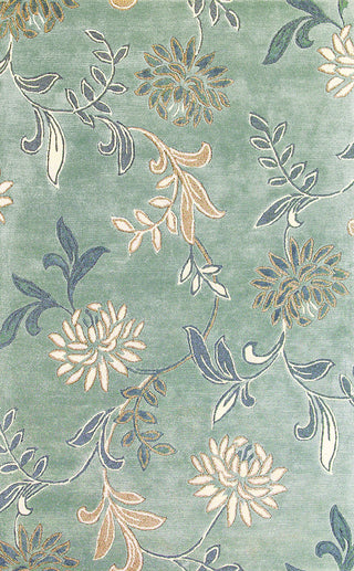 KAS Florence 4557 Silver Floral Area Rug main image