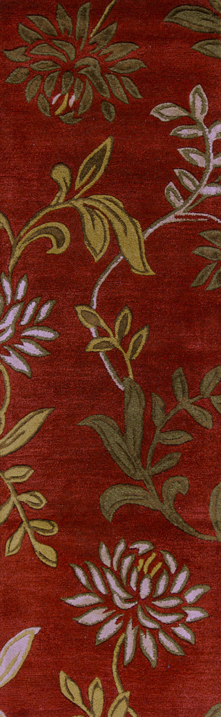 KAS Florence 4562 Red Floral Area Rug 