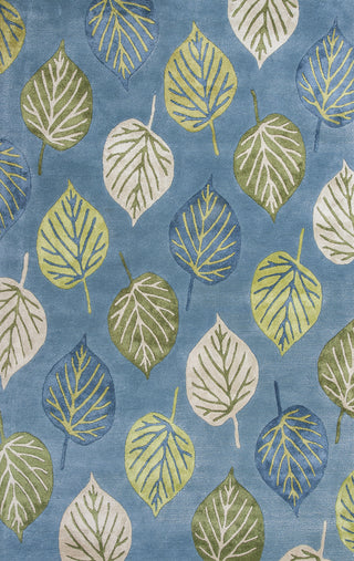 KAS Florence 4584 Ocean Blue Leaves Area Rug main image
