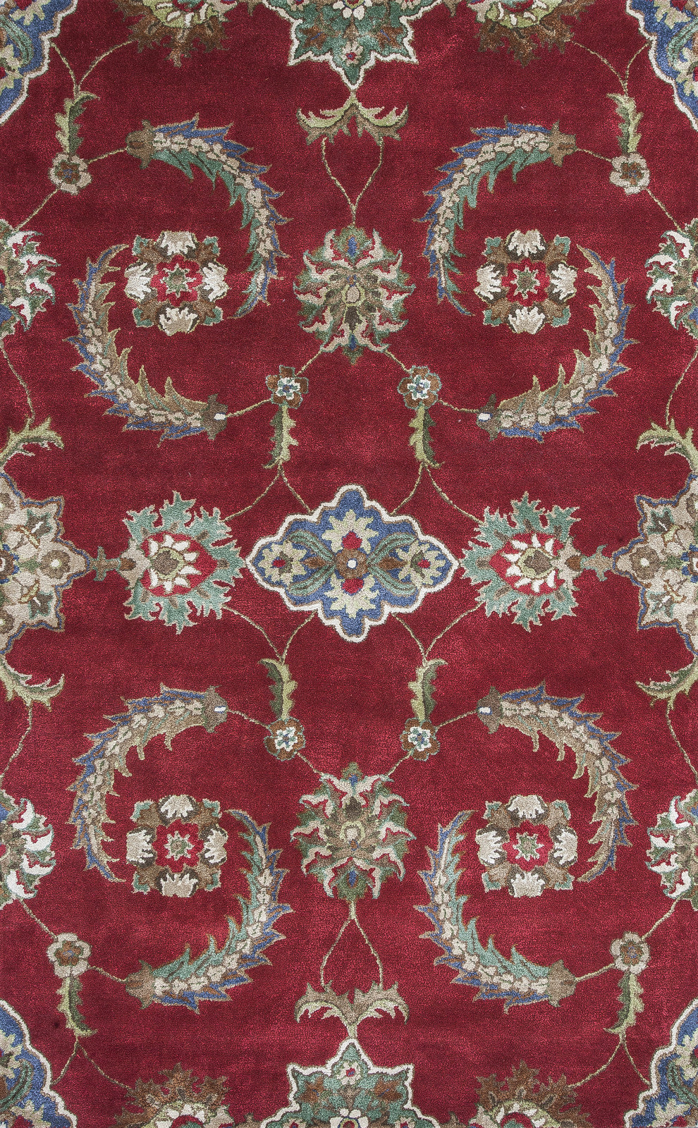 KAS Florence 4587 Ruby Allover Mahal Hand Tufted Area Rug