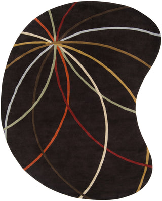 Surya Forum FM-7141 Chocolate Area Rug 6' x 9' Kidney