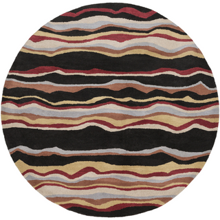 Surya Forum FM-7191 Black Area Rug 6' Round