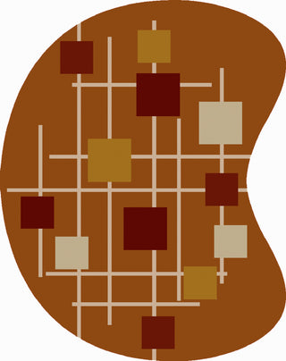 Forum FM-7202 Brown Area Rug by Surya 8' X 10' Kidney