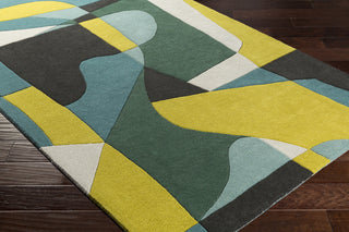 Surya Forum FM-7207 Blue/Green Area Rug Closeup