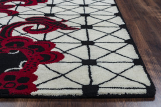 Rizzy Fusion FN1447 Black Area Rug Edge Shot
