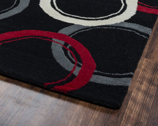 Rizzy Fusion FN1451 Black Area Rug Corner Shot