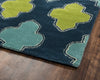 Rizzy Fusion FN2247 Blue/Teal Green Area Rug Corner Shot