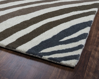 Rizzy Fusion FN8582 Brown/Grey Area Rug Corner Shot