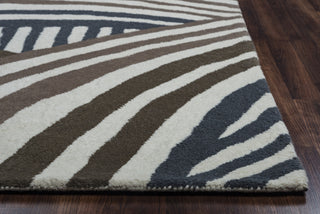 Rizzy Fusion FN8582 Brown/Grey Area Rug Edge Shot