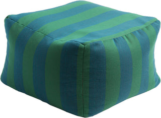 Surya Finn FNPF-003 Green Blue Pouf